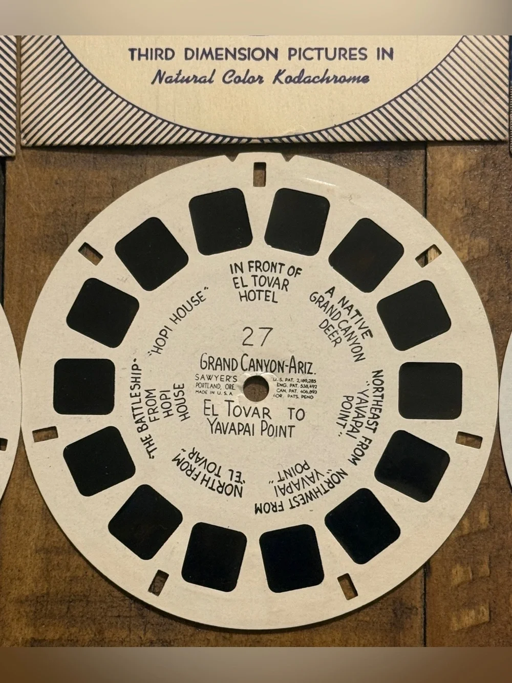 Vintage 1940s Sawyer’s View-Master Reels 7-Piece Set  Kodachrome National Parks